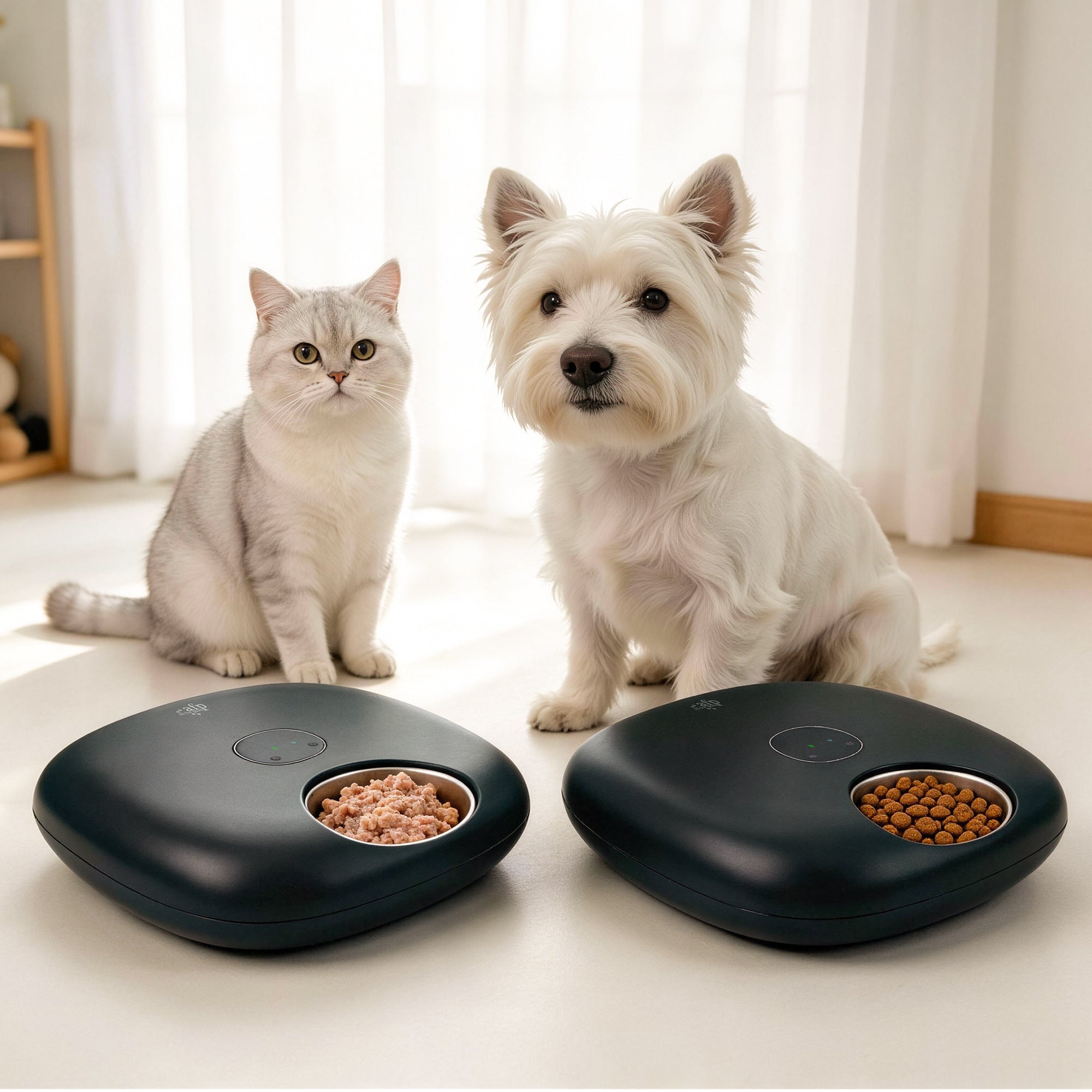 Allforpaws Smart 6-Meal WiFi Pet Automatic Feeder with Cooling Ice Packs