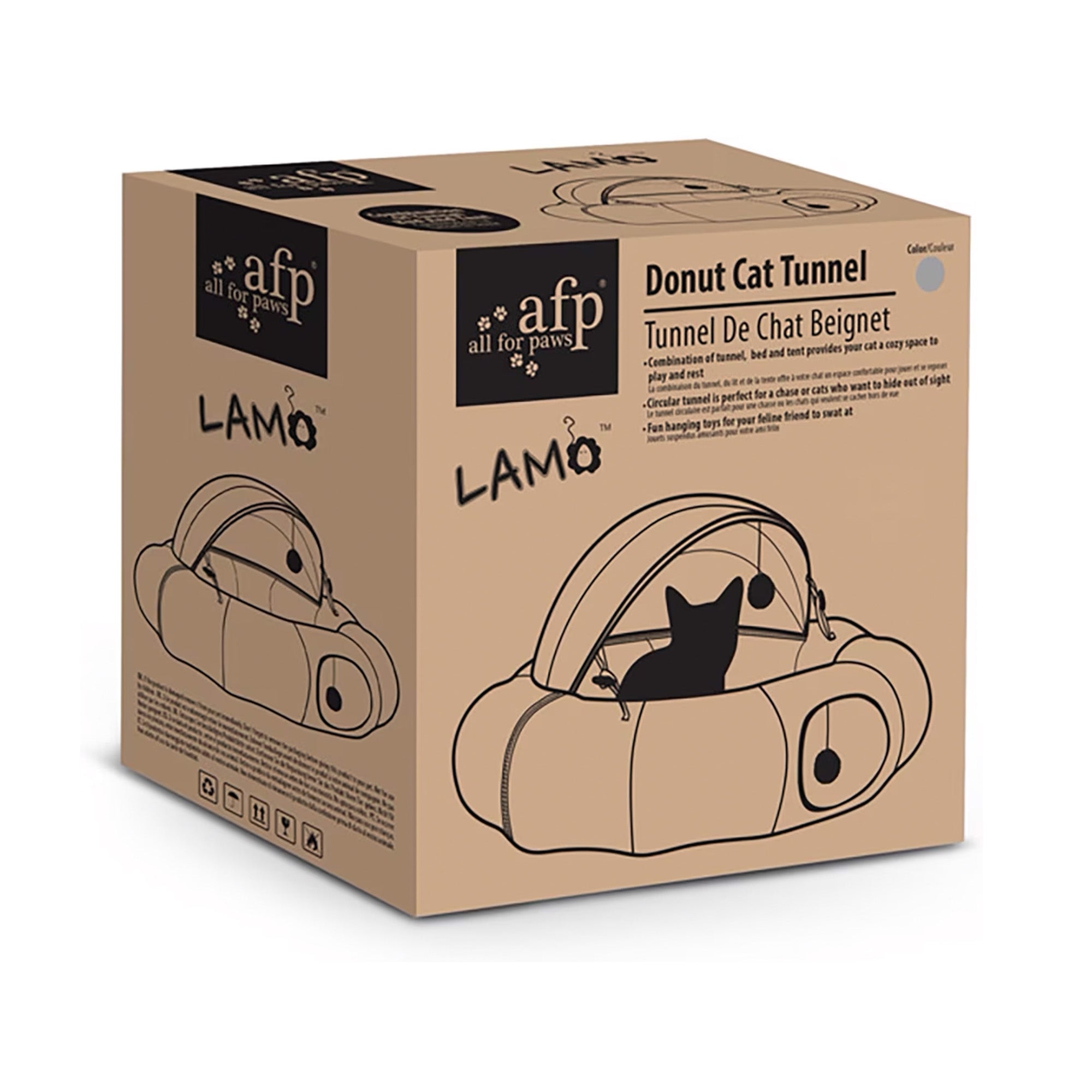Lamb Cat Donut Tunnel Cat House/bed-Multi-Functional Play & Rest Space