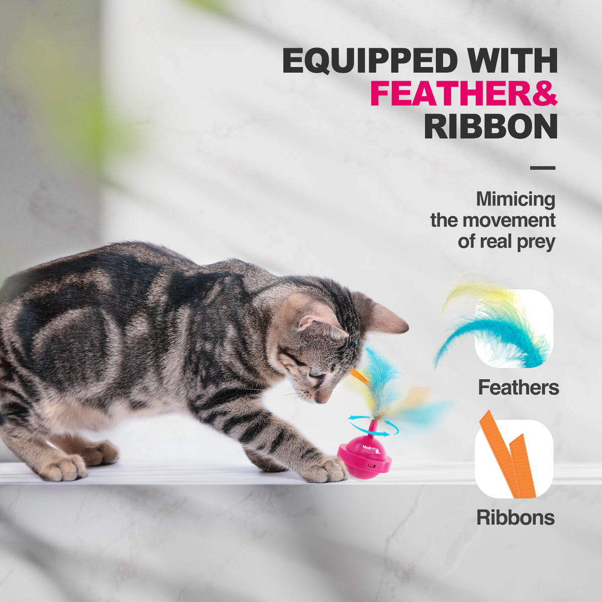 Modern Cat Spinning Teaser Toy