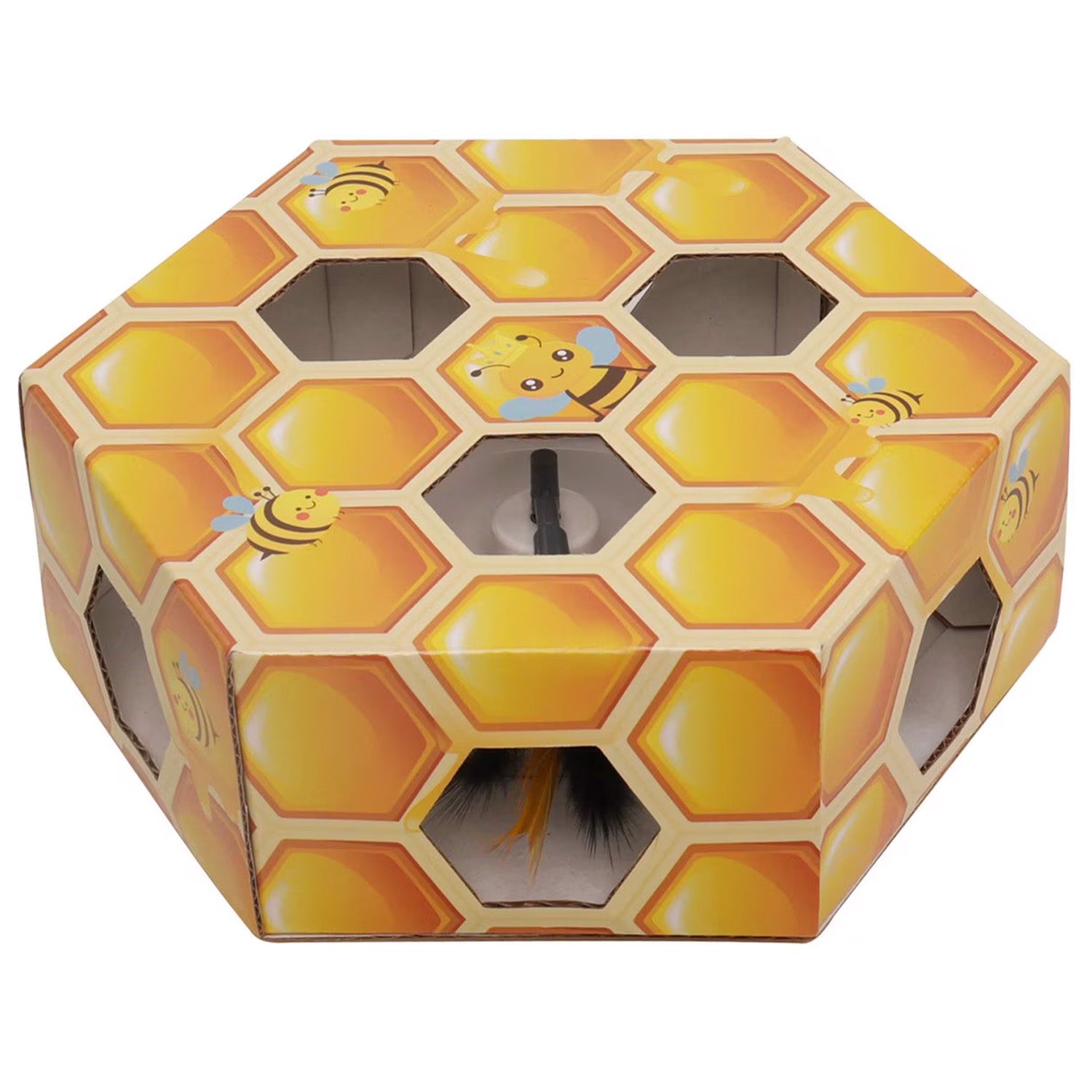 Interactive - Cat Toy -  Peek'A'Pounce Fuzzy Hive