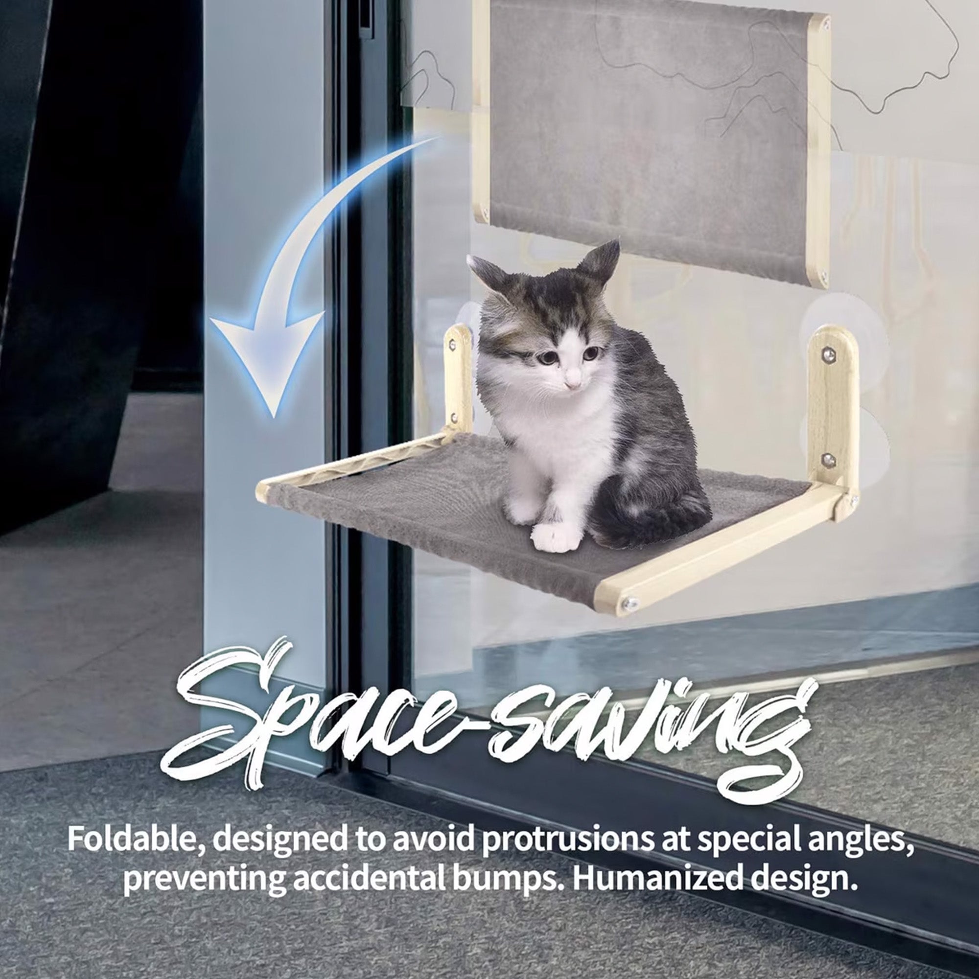 AFP Cat Window Foldable Lounge (Item# 2285) – Safe, Cozy, Space-Saving Perch