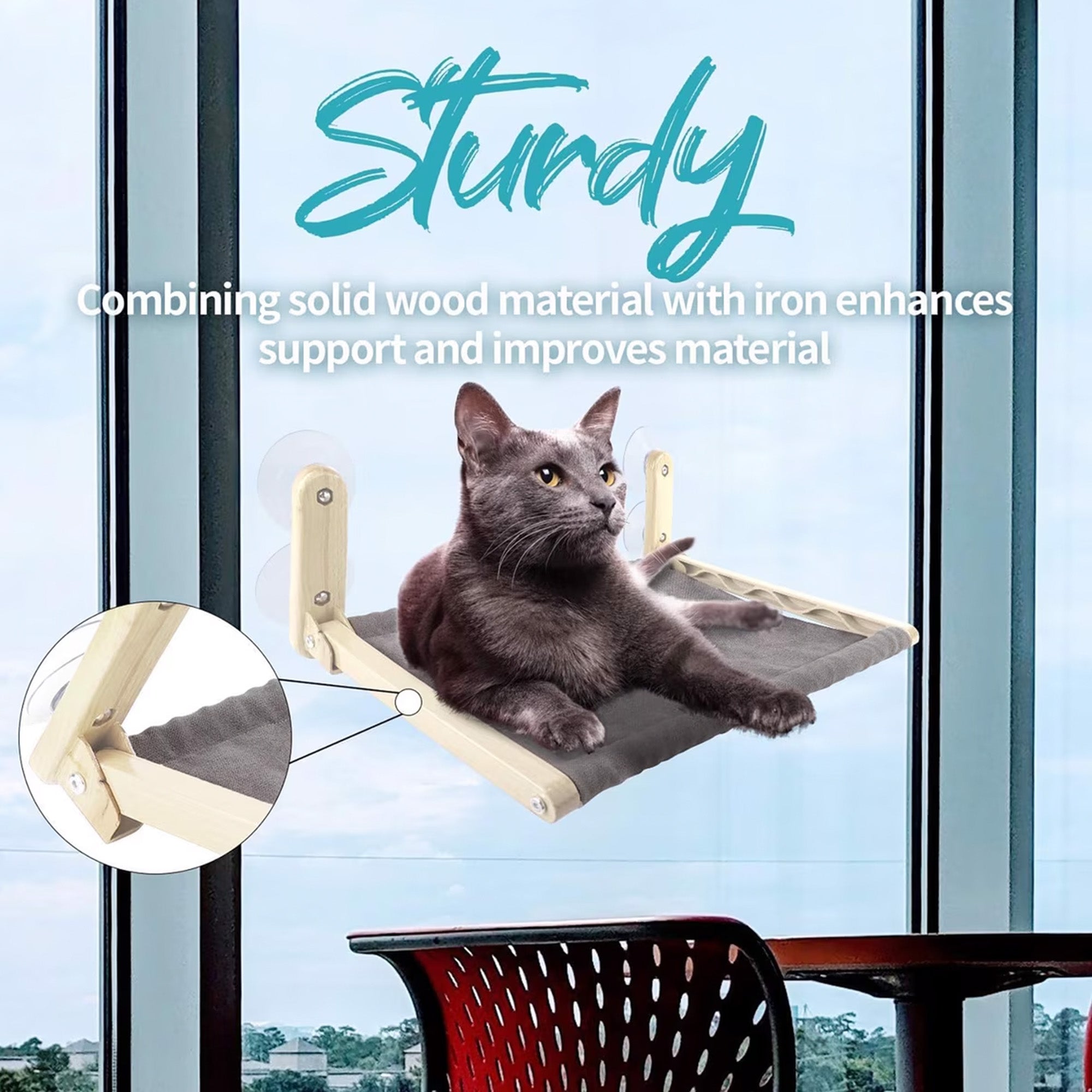 AFP Cat Window Foldable Lounge (Item# 2285) – Safe, Cozy, Space-Saving Perch
