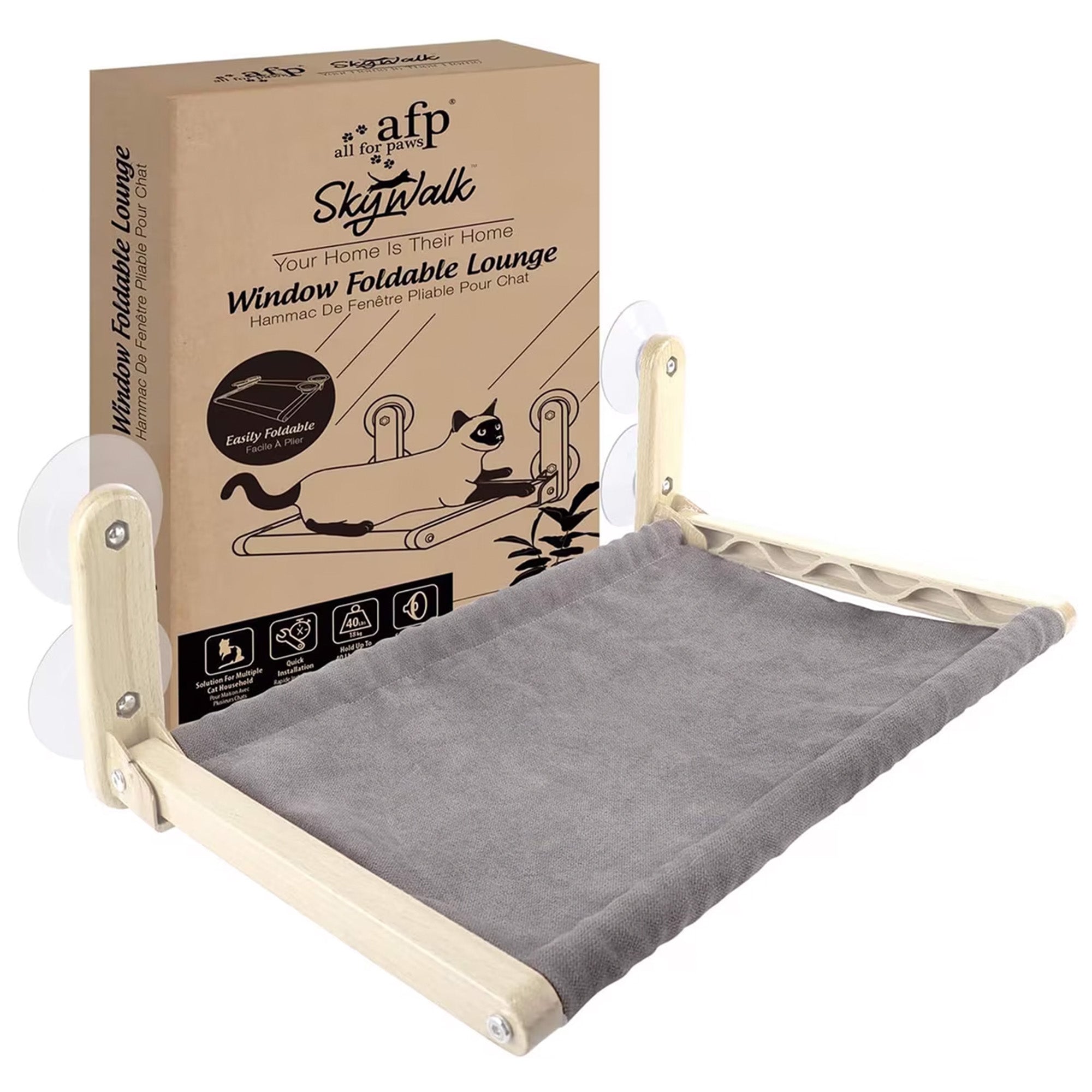 AFP Cat Window Foldable Lounge (Item# 2285) – Safe, Cozy, Space-Saving Perch