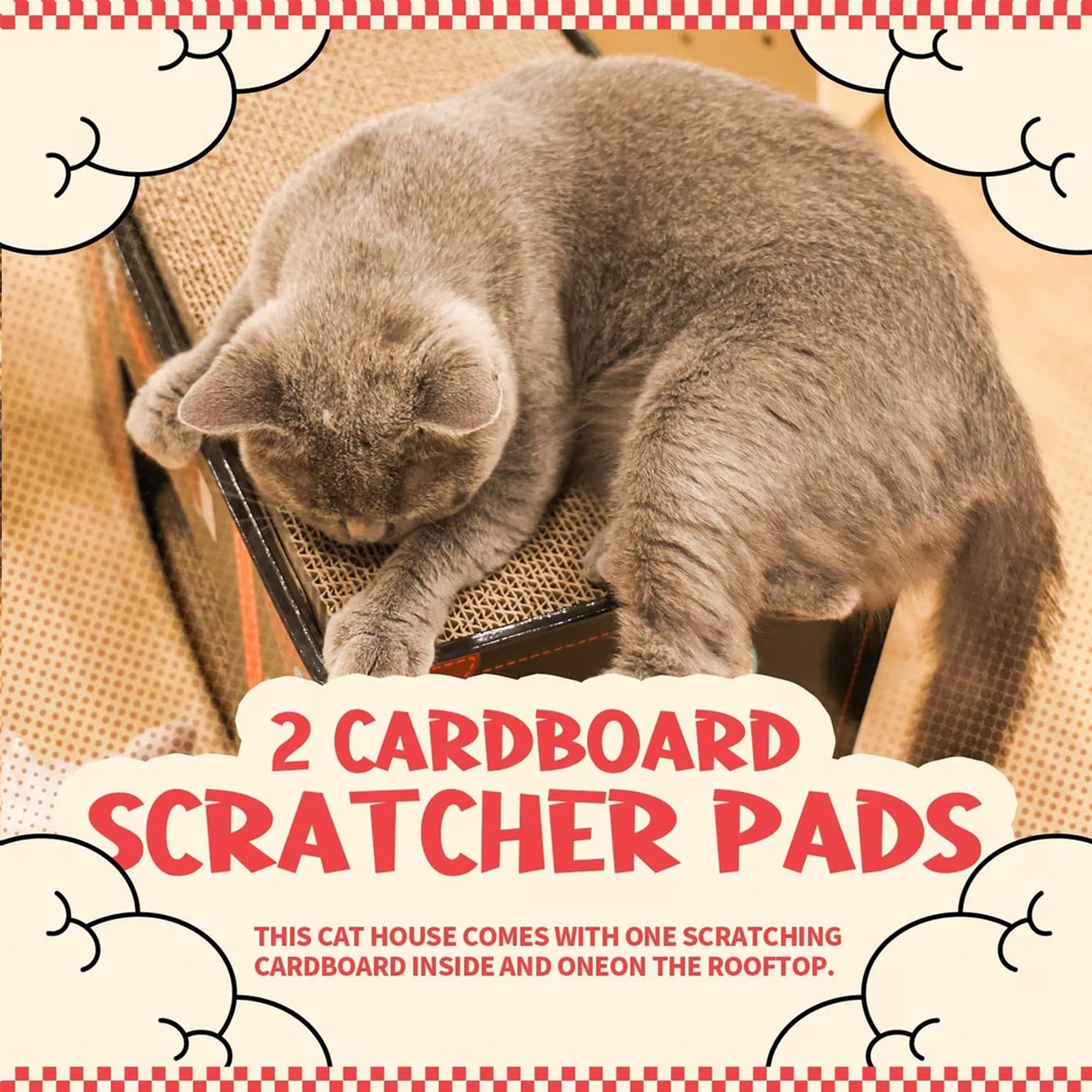 Vintage - 2-tier Vintage Design Cat Scratcher