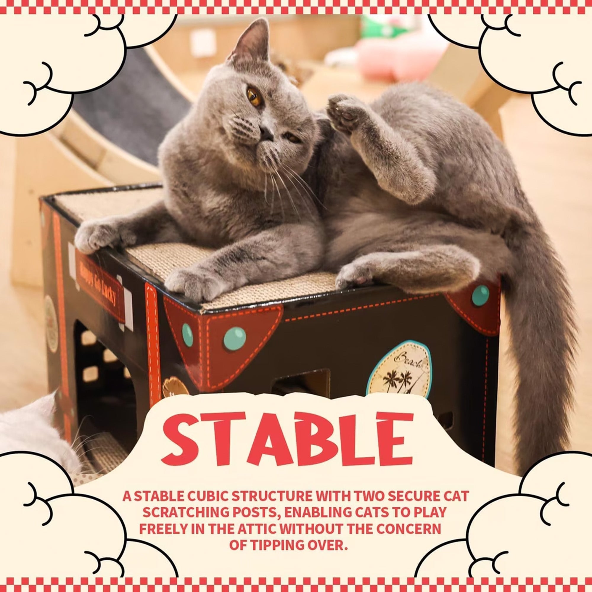 Vintage - 2-tier Vintage Design Cat Scratcher