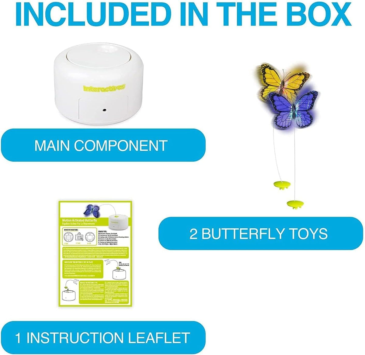 AFP Motion Activated 360° Rotating Butterfly Interactive Cat Toy