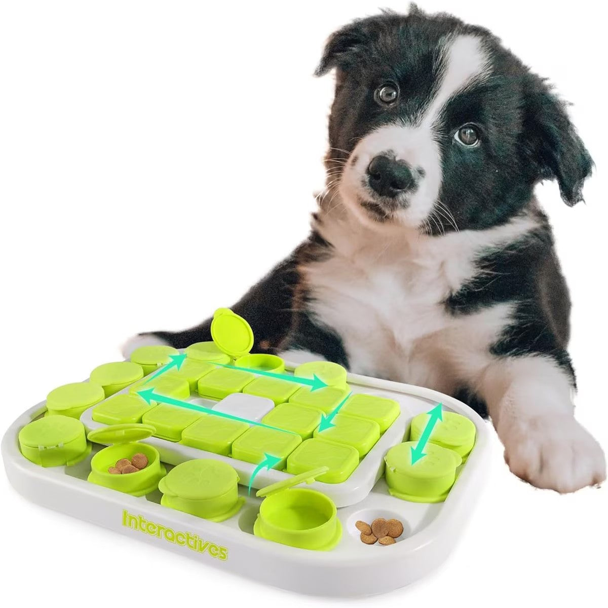 Interactives Dog Puzzle Toys - Mentally Stimulating Treat Dispenser for Training Large