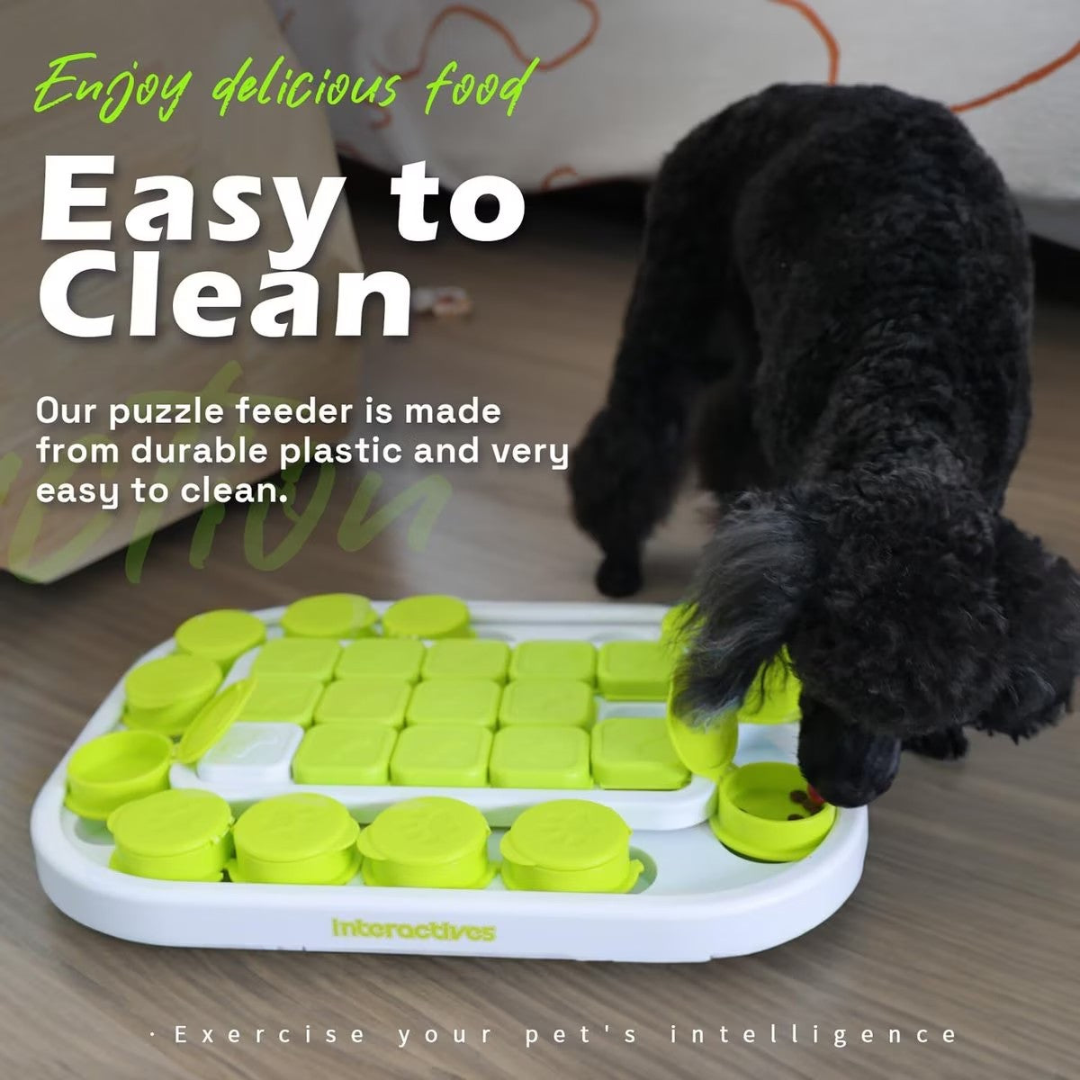 Interactives Dog Puzzle Toys - Mentally Stimulating Treat Dispenser for Training Large