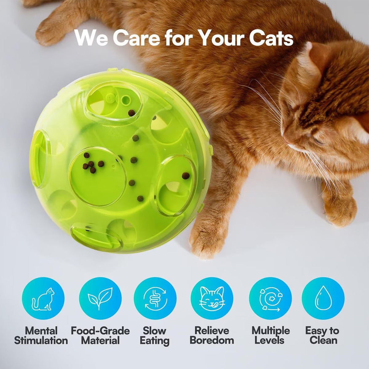 Interactives -Mushroom cat puzzle toy for Enrichmentni