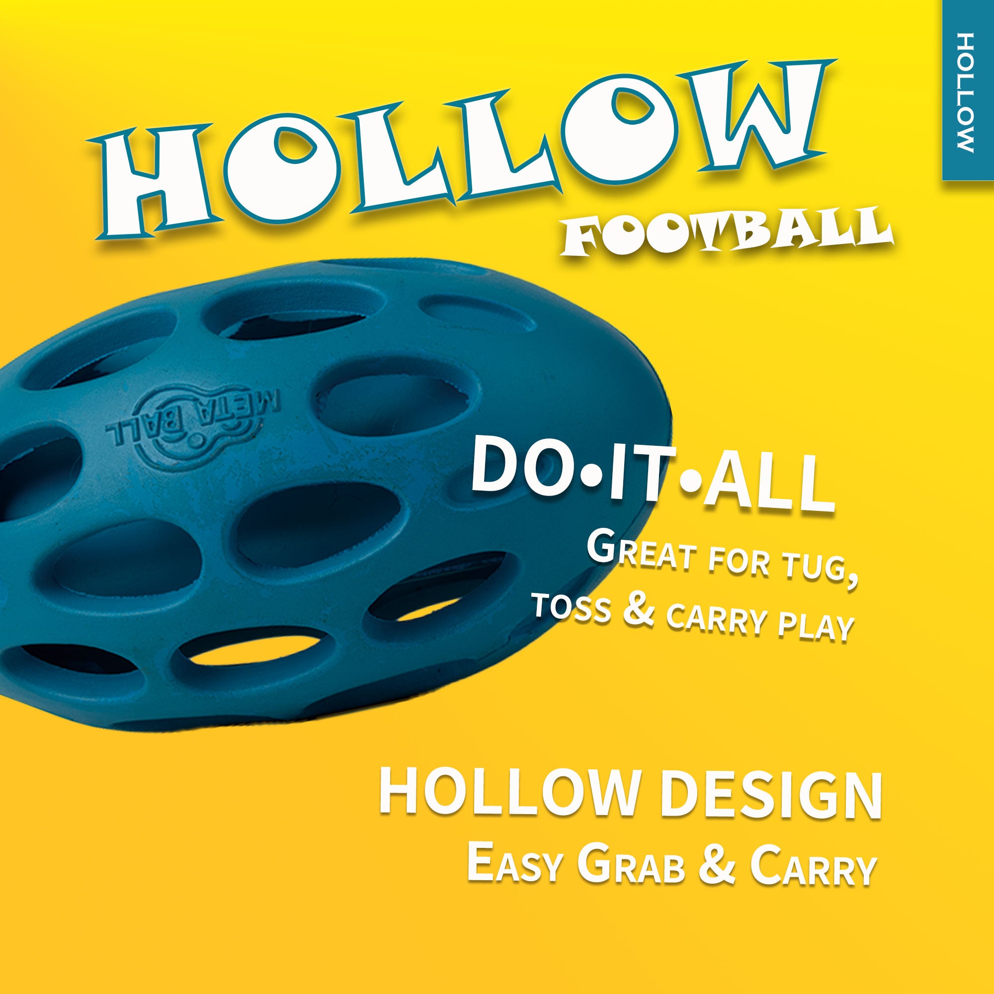 META BALL - Dog Toys - Wiggle Holey Rubber Roller