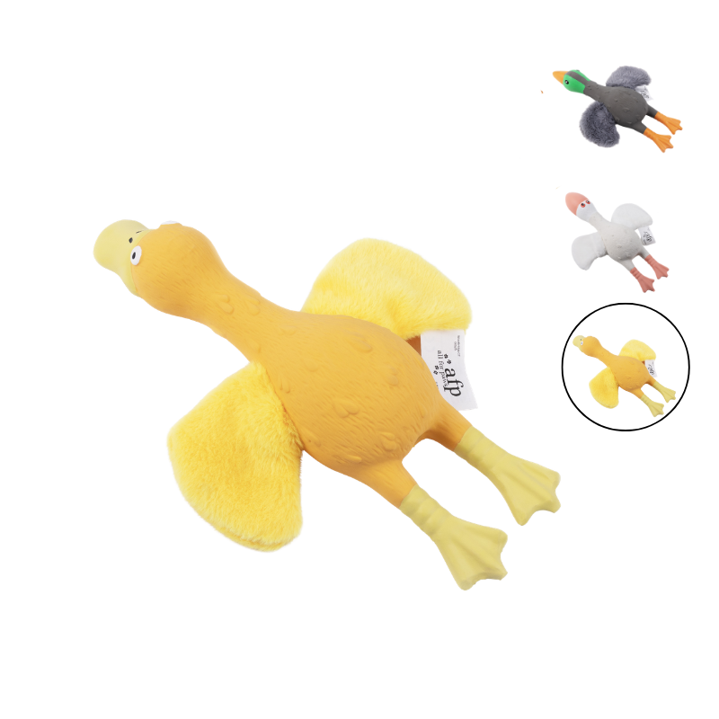ZooTex - Squeaky Latex Dog Toys - Soft Wing Duck