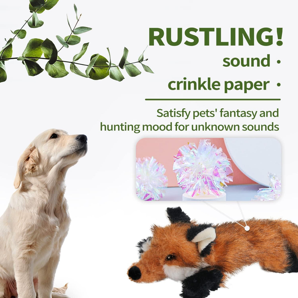 Classic - Dog Toys - Squeaky Dog Fox Toys for Dogs