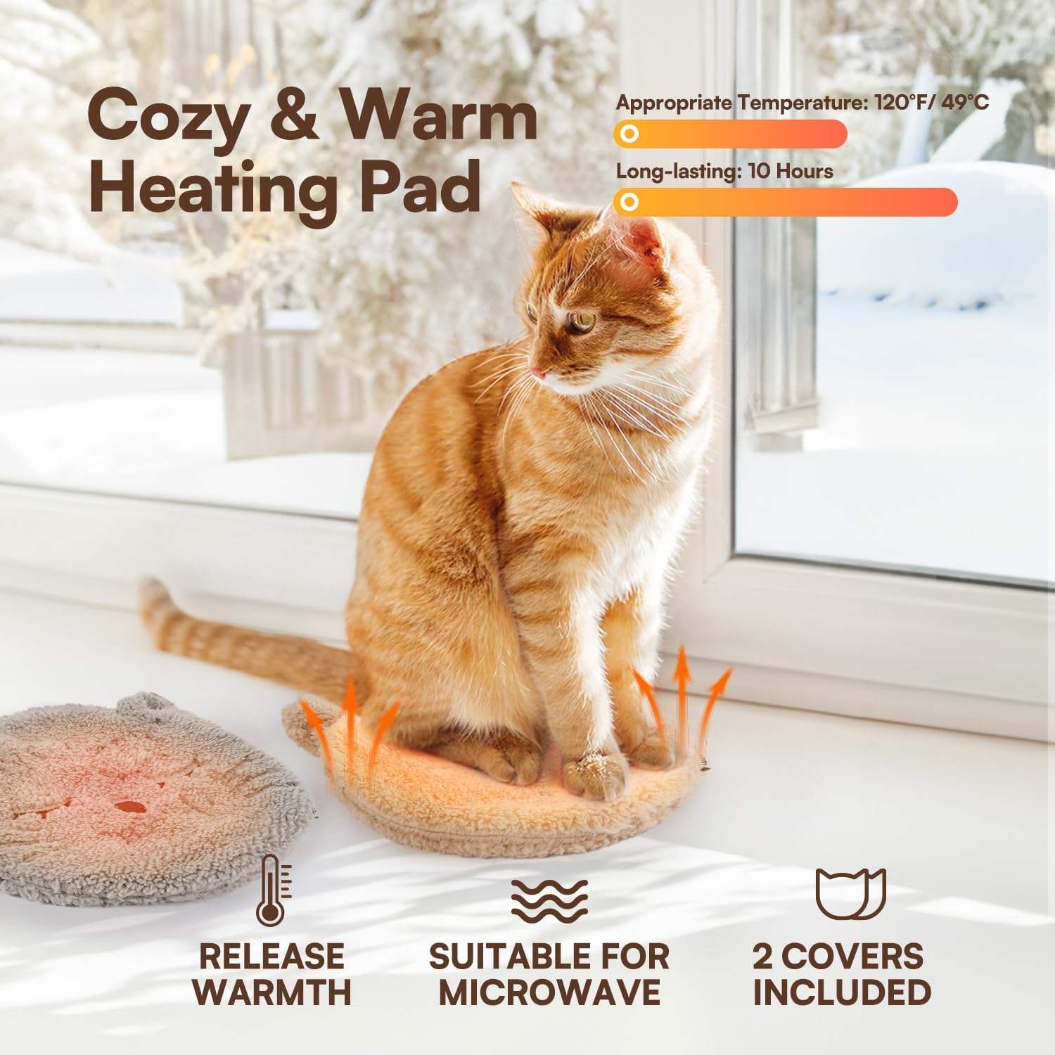 LAM - Pet Microwave Heating Pad - with 2 Covers