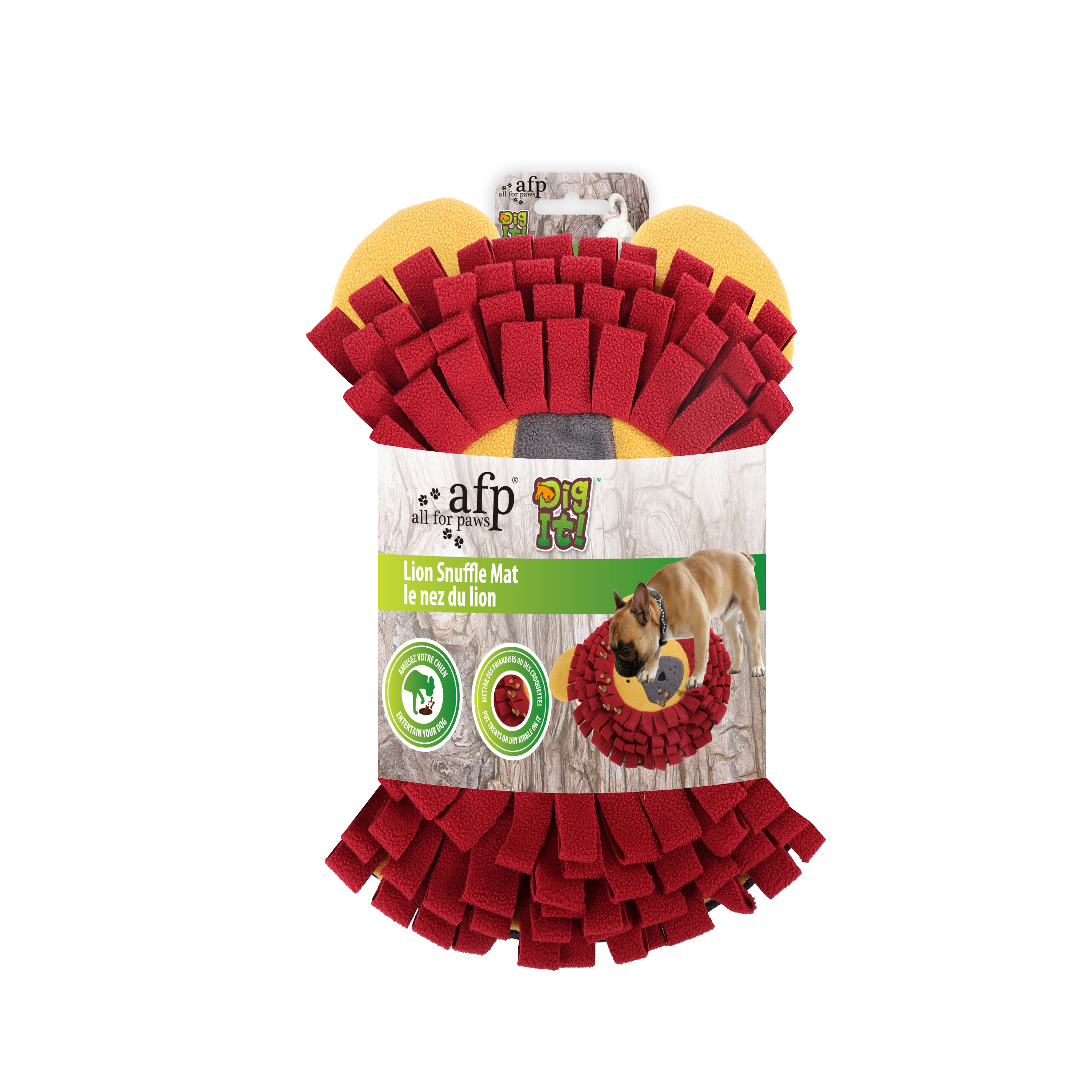 AFP Dig It Broccoli Snuffle Mat Hide & Seek Dog Toy Green | Interactive Nose Work Enrichment Mat for Slow Feeding and Stress Relief