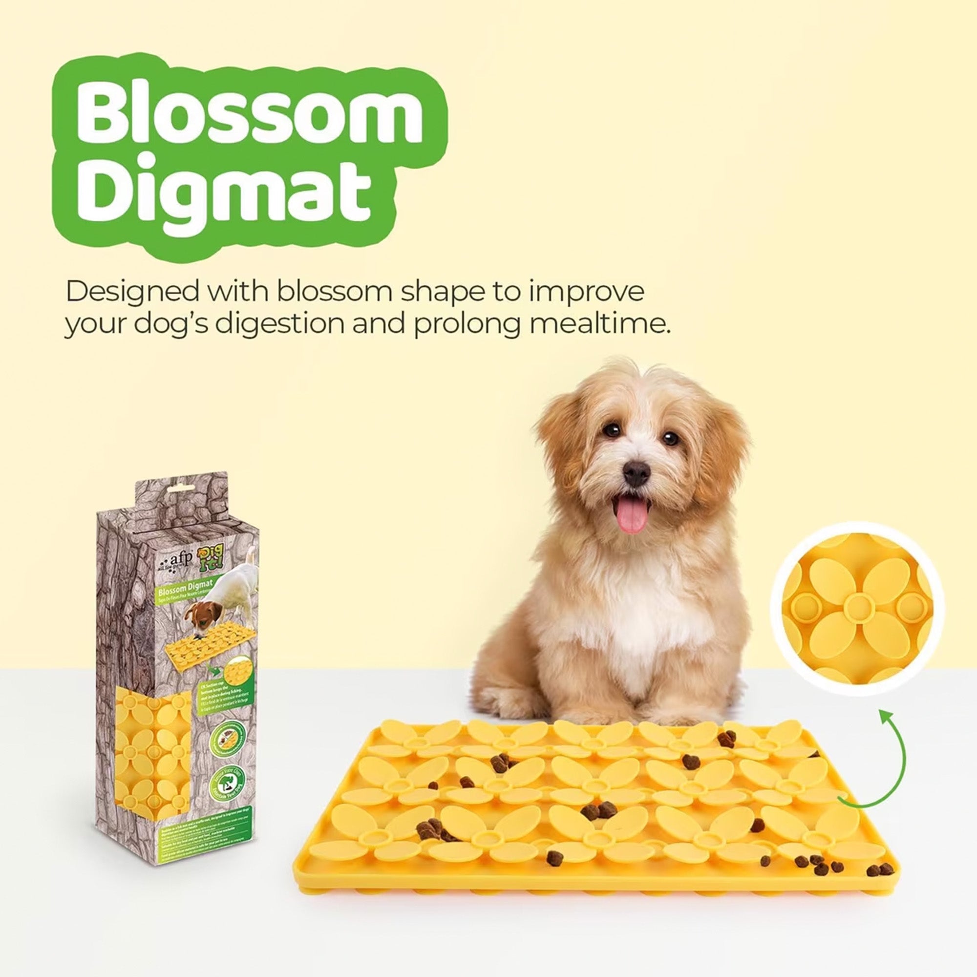 Dig It - 2-in-1 Silicone Snuffle Lick Mat, Slow Feeder Mat for Dogs and Cats