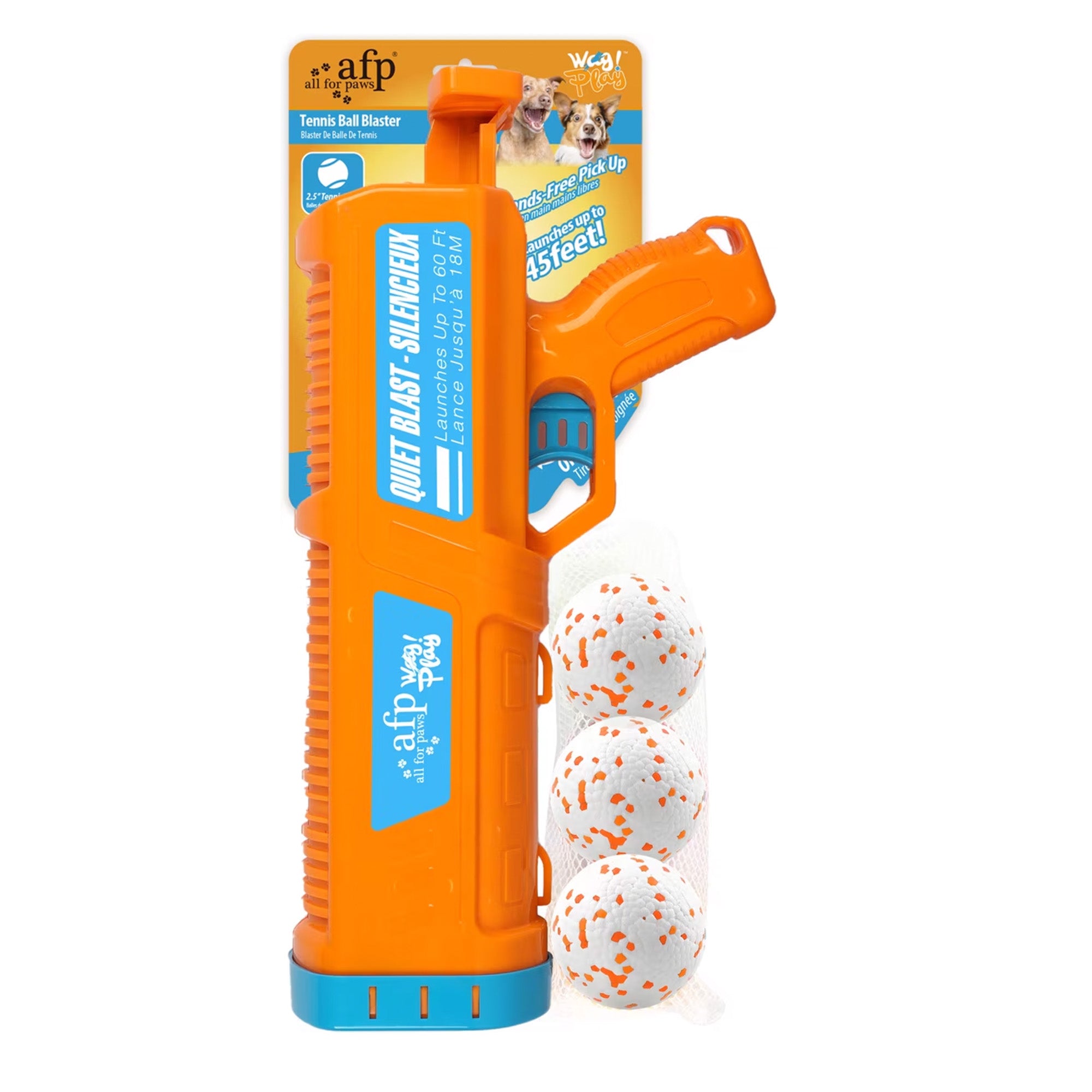 Wag Play- Tennis Ball Blaster Pro - 60 ft