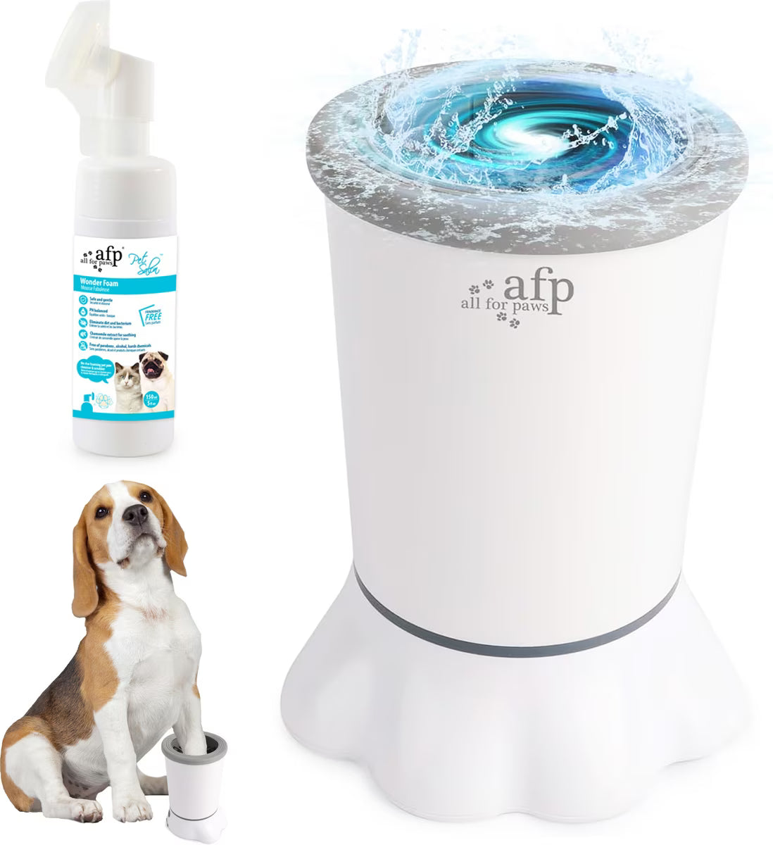 AFP Automatic Dog Paw Cleaner Set (Item# 7725) – Gentle, Effective Cleaning