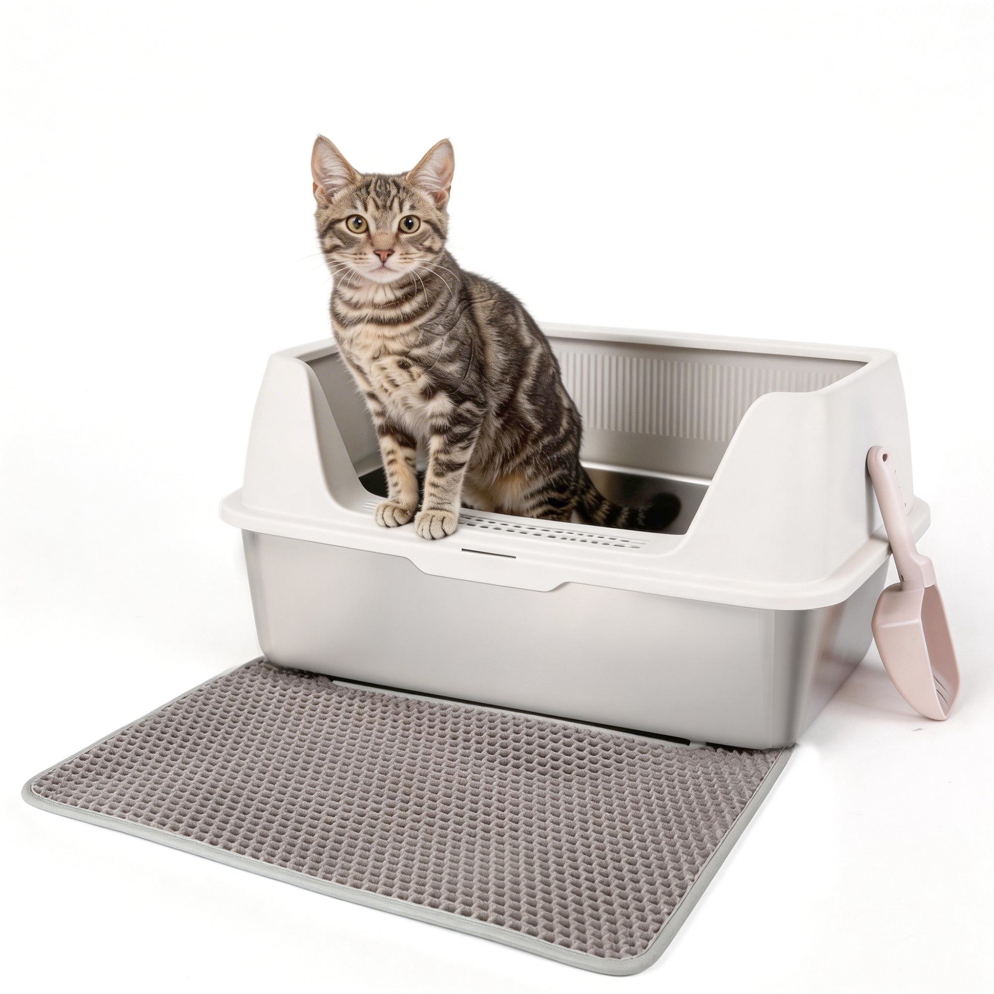 AFP Meowloo Stainless Steel Cat Litter Box (Item#2463/2464)