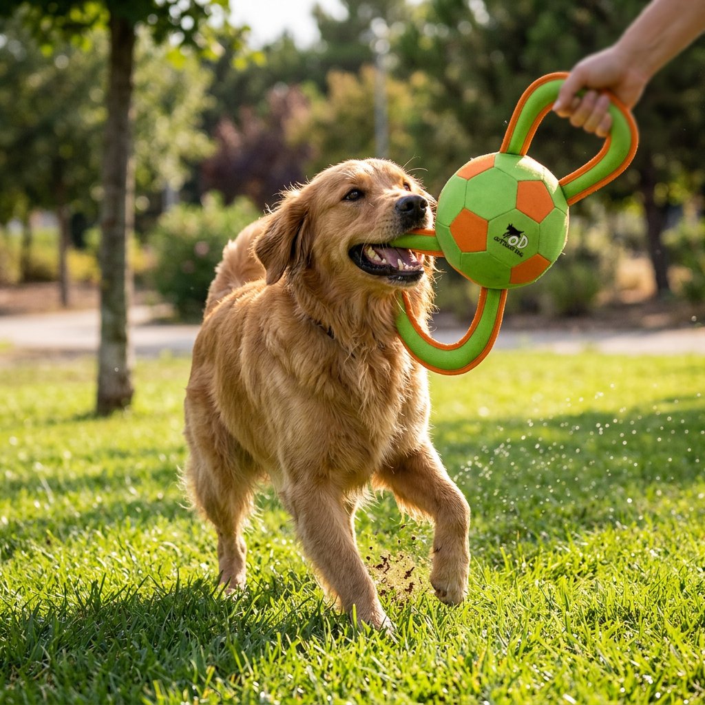 Outdoor - Dog Toys - Ballistic handle ball 15cm