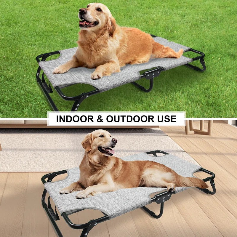 Elevated Dog Bed - Foldable Pet Beds with No Assembly for Indoor & Outdoor Use