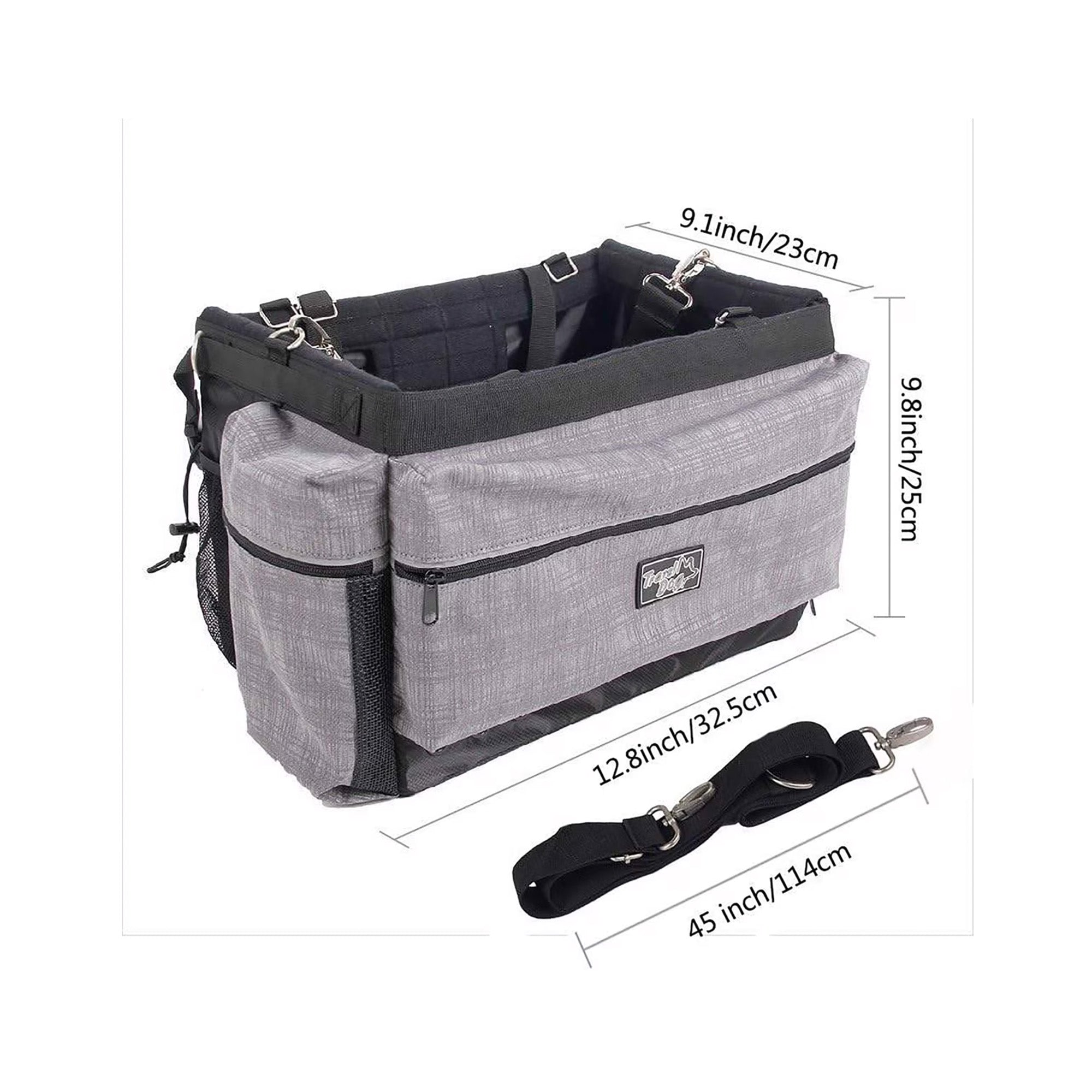 AFP Pet Bicycle Basket Carrier | Quick Release Handlebar Mount Bike Bag with Safety Leash & Breathable Vents, Holds Up to 8kg /18lbs for Small Pets