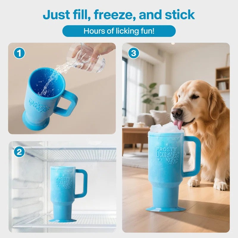 Chill Out - Dog Cooler Bowl - Frosty Lick with Strong Suction Cup