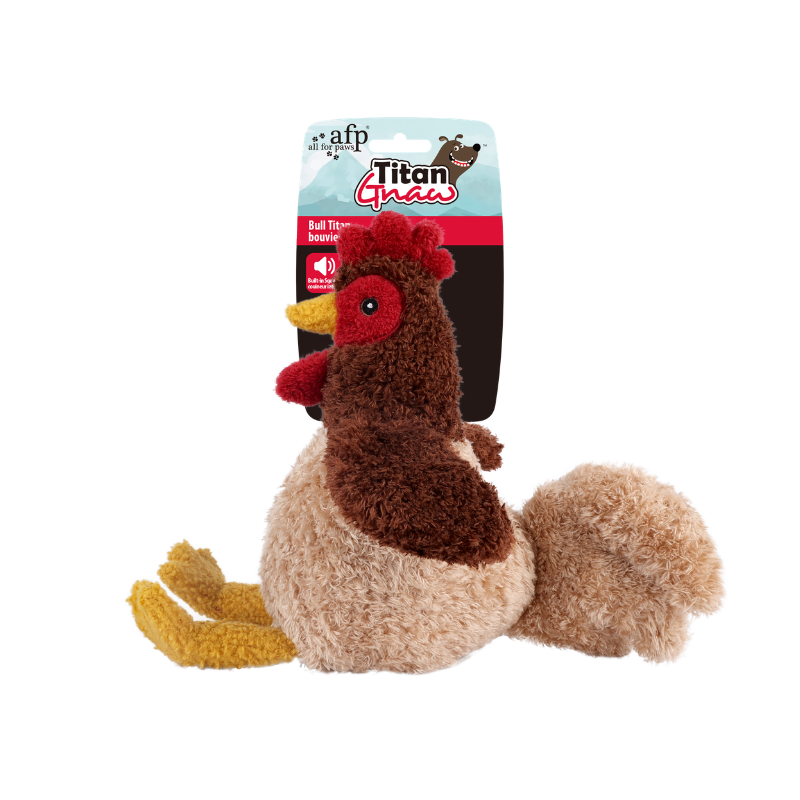 Titan Gnaw Squeaky Plush Dog Toy, Durable Chew Toy for Solo & Interactive Play