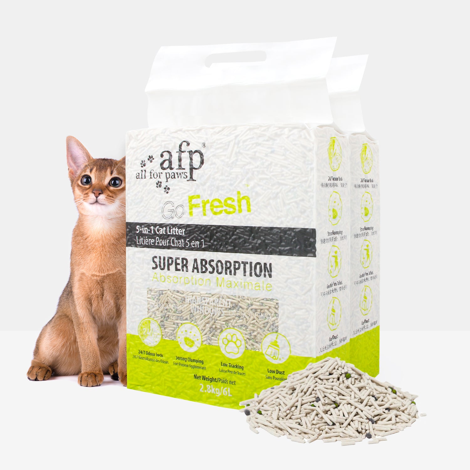AFP(All For Paws) Natural 5-in-1 Flushable Cat Litter