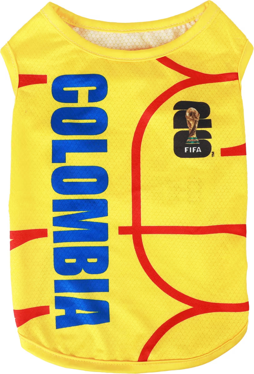 Official FIFA World Cup 2026 Edition - Dog Apparel,Yellow ,COLOMBIA