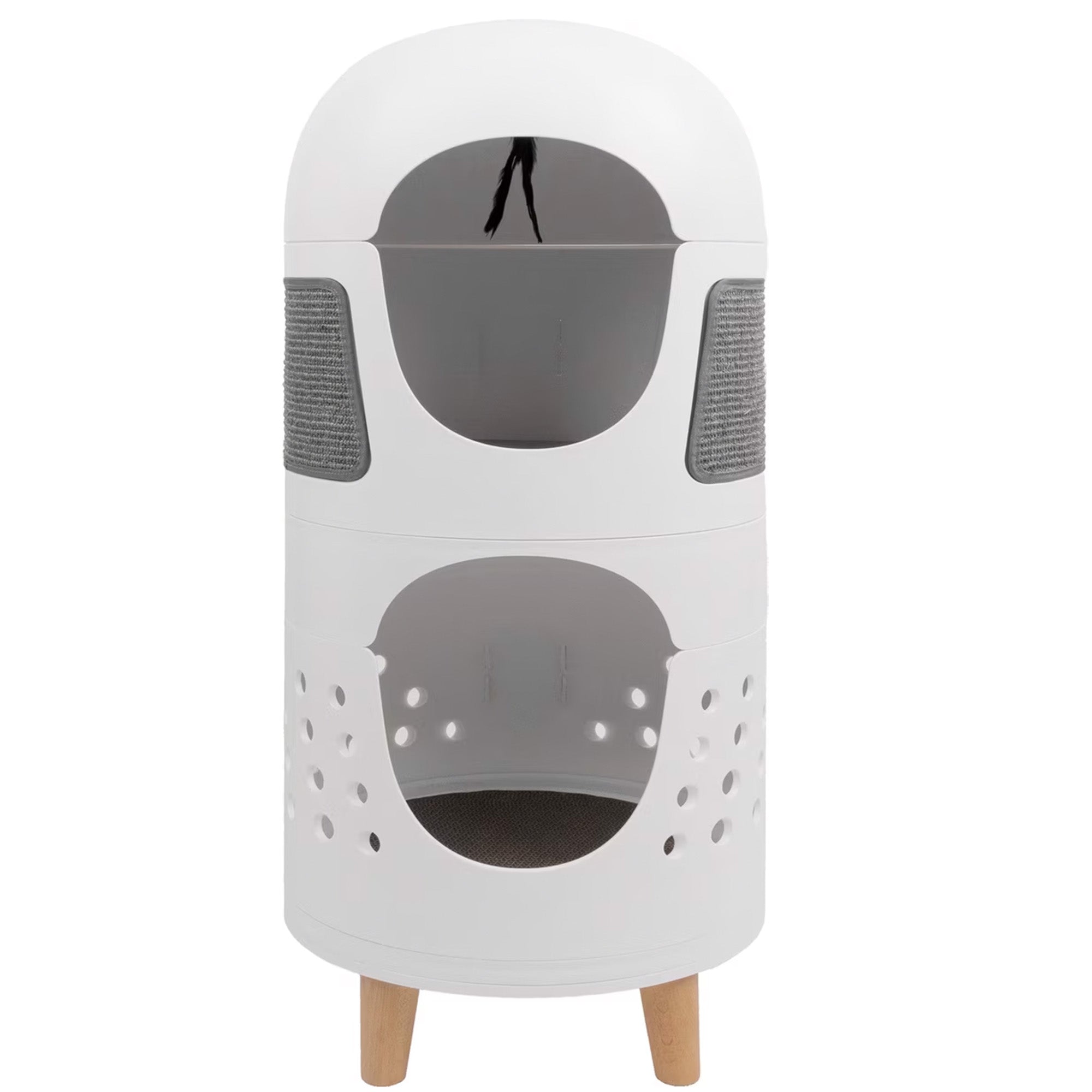 FP 2 Storey All In One Cat Castle White 