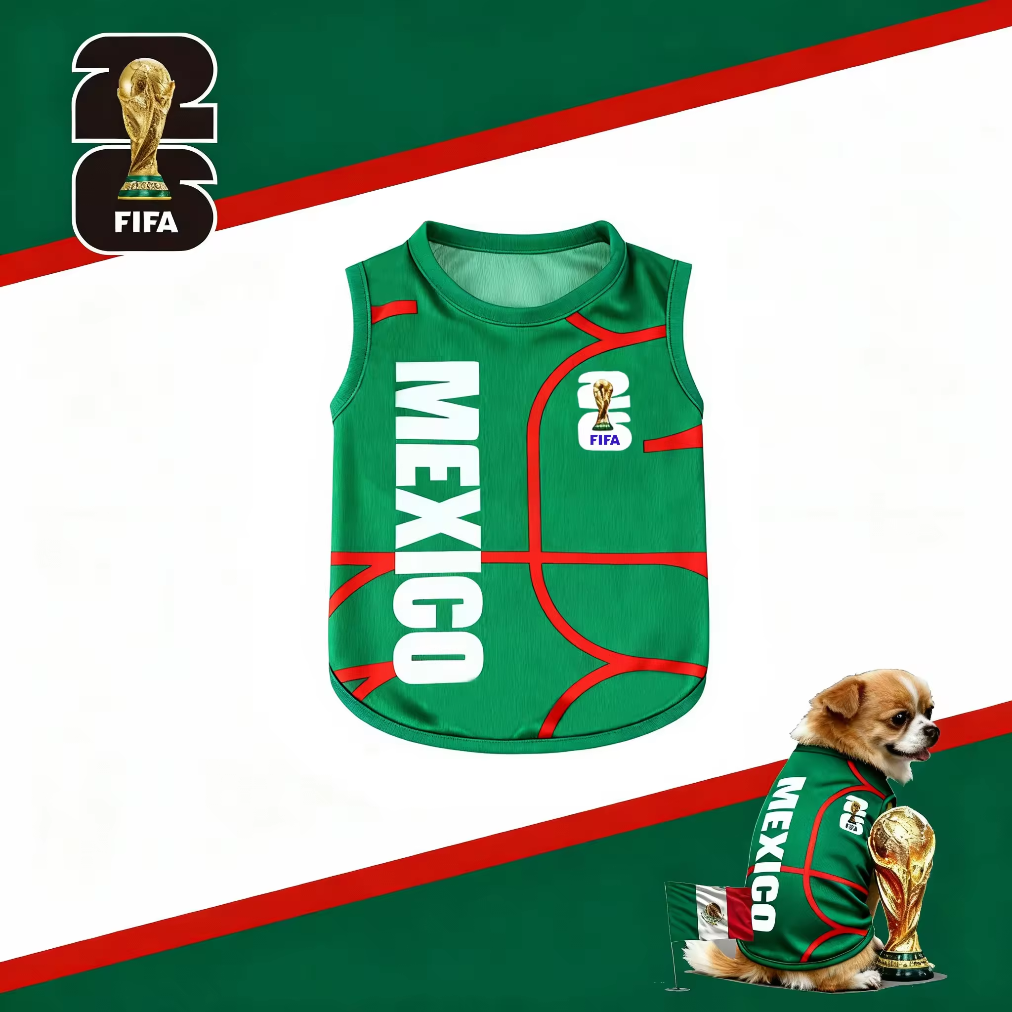 Target - Official FIFA World Cup 2026 Edition - Dog T shirt Mexico