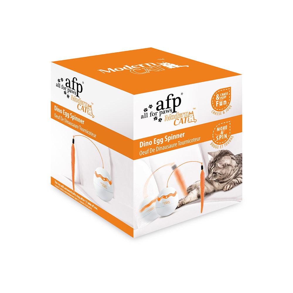 Dinosaur egg spinner cat toy