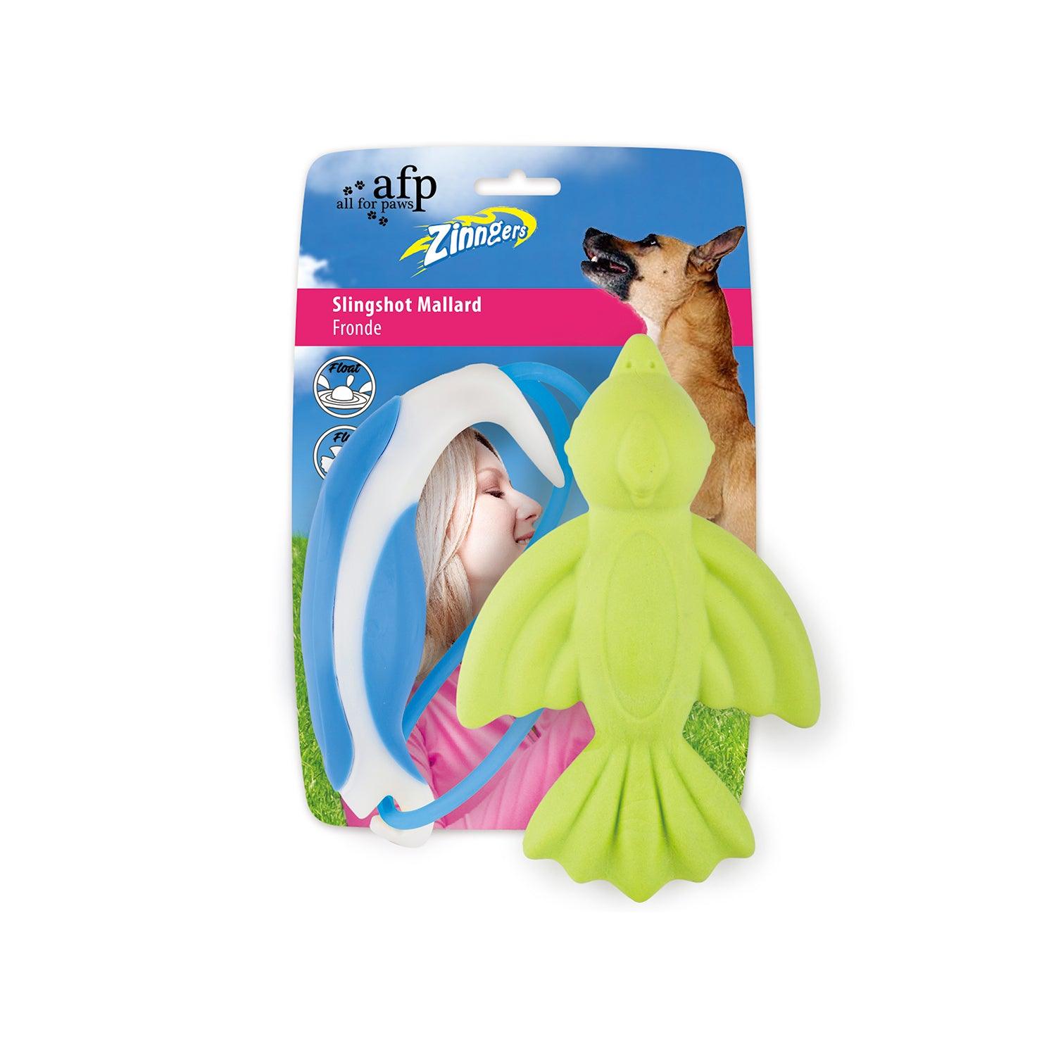 AFP-Allforpaws Mallard Interactive Dog Toy with Slingshot