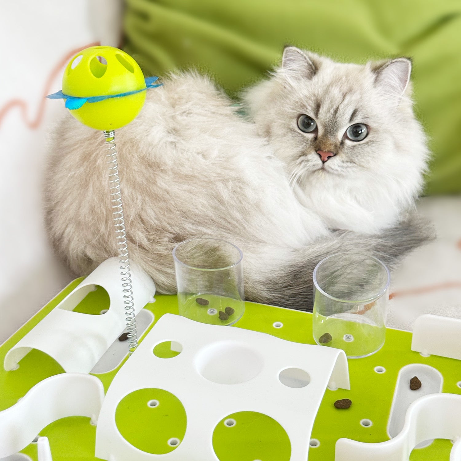 afp all for paws puzzle cat slow feeder treat maze